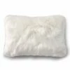 B36 Rorik 12" x 18" Faux Fur Pillow Cover - White