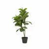 S64 Short Potted Faux Fiddle Floor Plant