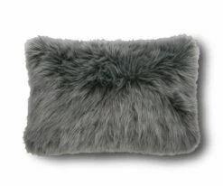 B36 Rorik 12" x 18" Faux Fur Pillow Cover - Grey