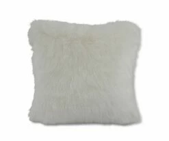 B36 Rorik Faux Fur Pillow Cover - White