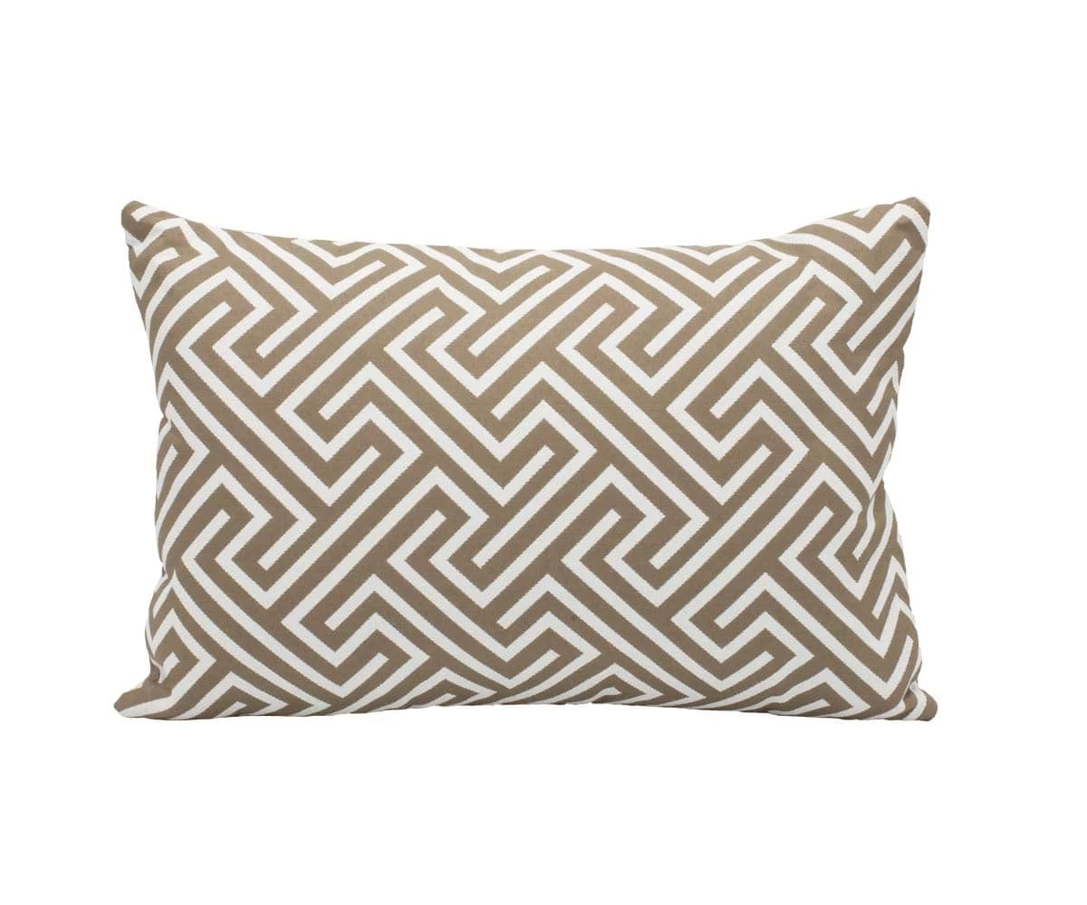J18 Palma Outdoor 12" Lumbar Toss Pillow - Taupe 1 J18 Palma Outdoor 12" Lumbar Toss Pillow - Taupe