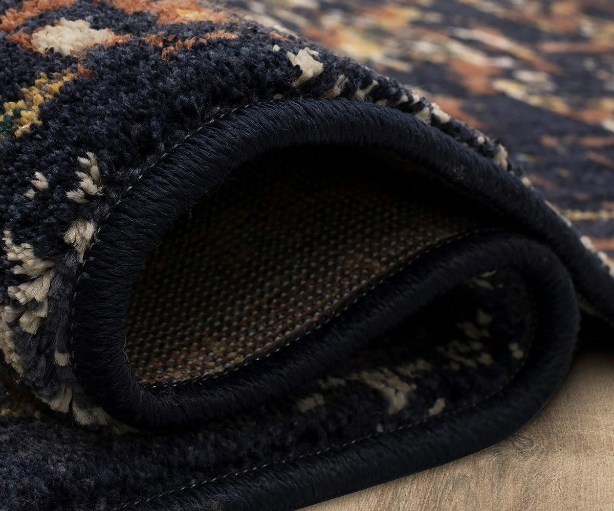 K01 Soiree Damascus Rug - Indigo 5 K01 Soiree Damascus Rug - Indigo - Image 5