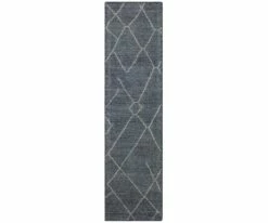 K01 Tangier Spartel Rug Runner - Blue Steel