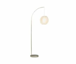 L06 Deion Arch Floor Lamp 70" -Home Decor Sales L06 16LS 82957 WH 1