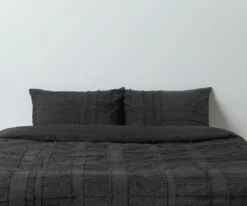 M50 Dauda Duvet Cover + Shams Set - Charcoal