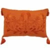 B36 Embroidered Doves Lumbar Pillow Cover