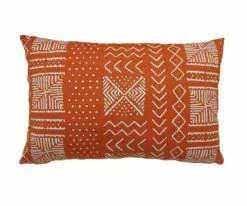 B36 Batik Print Lumbar Pillow Cover
