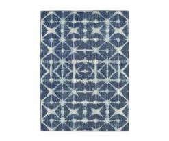 K01 Expressions Triangle Accordion Rug - Indigo