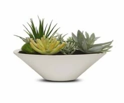 S64 Large Potted Arranged Faux Succulents
