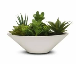 S64 Large Potted Curated Faux Succulents