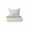 B36 Laila Linen Duvet Cover + Shams Set - Light Grey