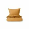 B36 Laila Linen Duvet Cover + Shams Set - Mustard