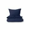 B36 Laila Linen Duvet Cover + Shams Set - Navy