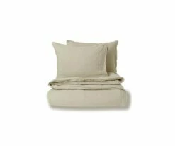B36 Laila Linen Duvet Cover + Shams Set - Taupe